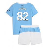 Dětský fotbalový dres Manchester City Rico Lewis #82 2025-26 Domácí Krátký Rukáv (+ trenýrky)